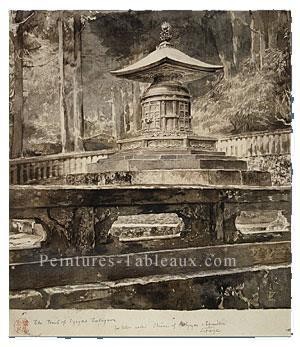 Le tombeau d’Iyeyasu Tokugawa John LaFarge Peinture à l'huile